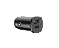 Baseus Ładowarka samochodowa QC 4.0, PD 30W (czarny) - 509283 - zdjęcie 3